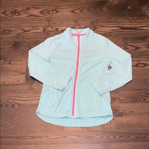 Vineyard Vines Teal and Pink Zip Up Jacket
